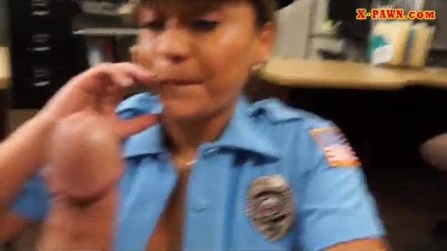 Busty police officer banged by pawn guy