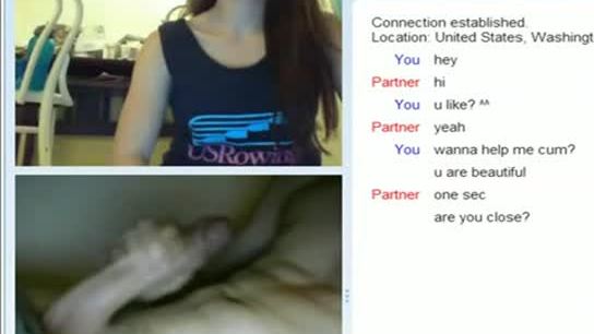 Omegle video 7 cute teen waiting for cumshot
