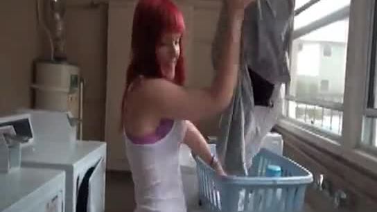 Melons red haired skank finger fucked